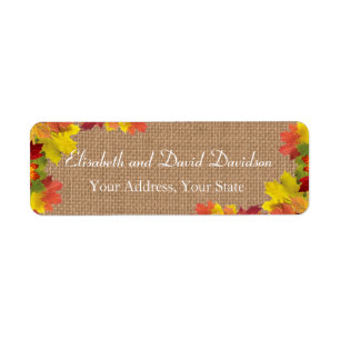 Rustique Automne laisse Burlap Mariage personnalis
