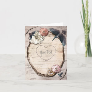 Rustique blanc Birch Floral & Merci Hummingbird