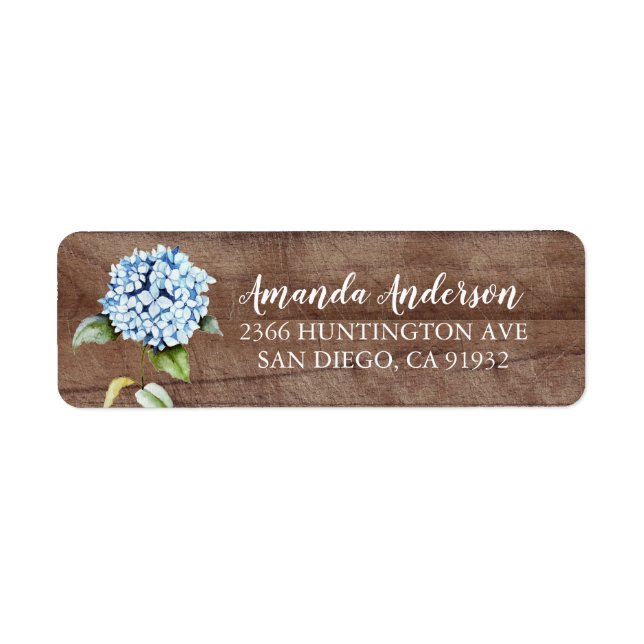 Rustique Blue Hydrangea Floral Fêtes des mariées É (Devant)