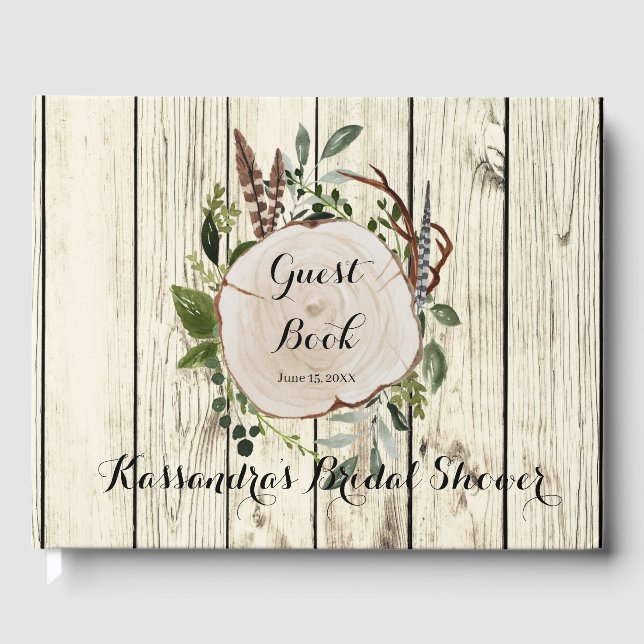 Rustique Bohème Fête des mariées de verdure Livre  (Recto)