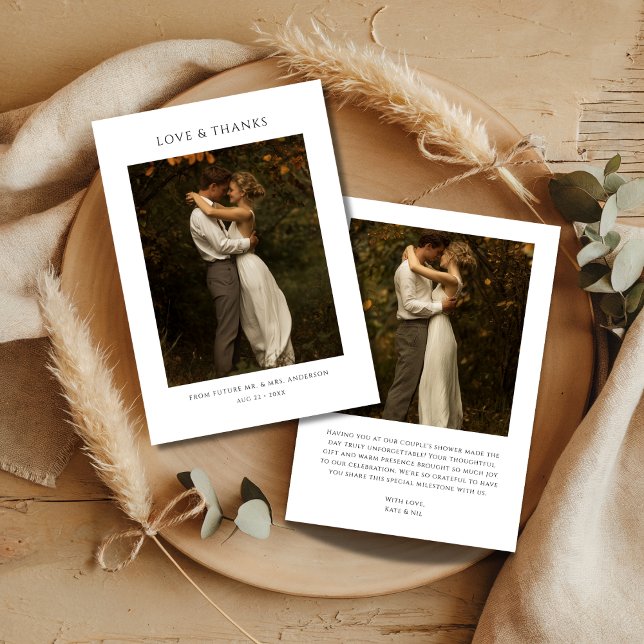 Rustique Bohème Moderne Carte Photo de Mariage Cou (Créateur téléchargé)