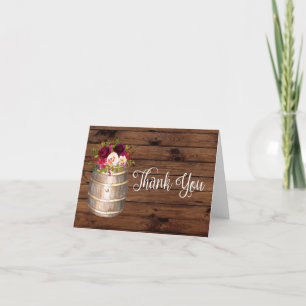 Rustique Boho Country Farmhouse Carte de remerciem