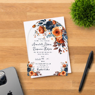 Rustique Burnt Orange et Faire-part de mariage ble