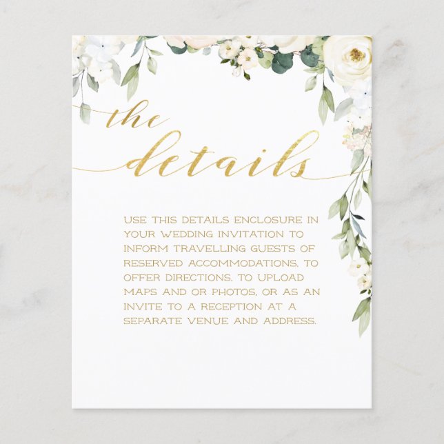 Rustique Calligraphie Détails du Mariage Carte de  (Devant)