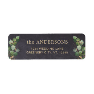 Rustique Chalkboard Eucalyptus Mariage de verdure