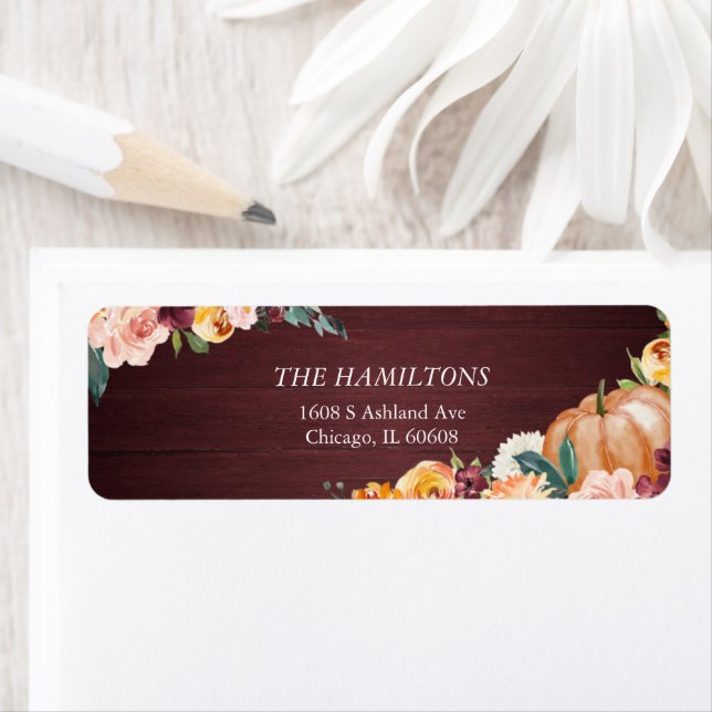Rustique Chic Automne Couleurs Floral Thanksgiving (En situation)