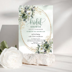 Rustique Chic Botanique Or Invitation de Fête de M