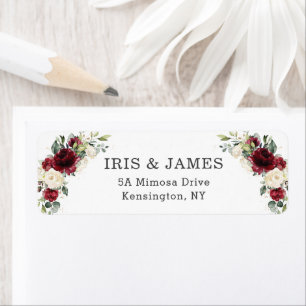Rustique Chic Bourgogne Ivory Blanc Floral Mariage