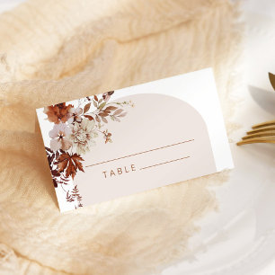 Rustique chute d'amour mariage cartes de place