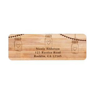Rustique Country Wood & Mason Jars Barn Mariage