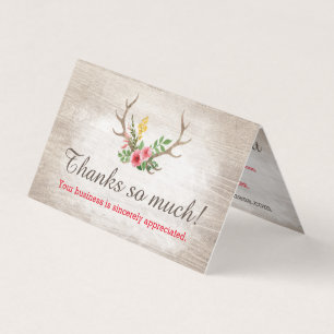 Rustique Deer Antler Bohème Floral Merci