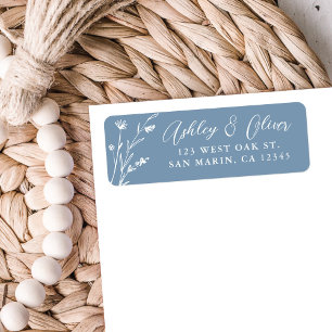 Rustique Dusty Fleur sauvage bleu Adresse de retou