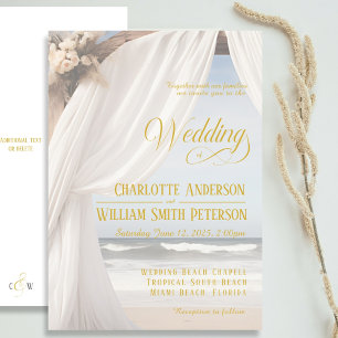 Rustique Elegant Beach Wedding Invitation