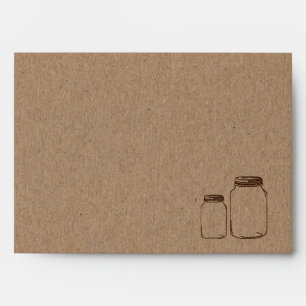 Rustique  Enveloppe Mariage de Masonjars Brown pay