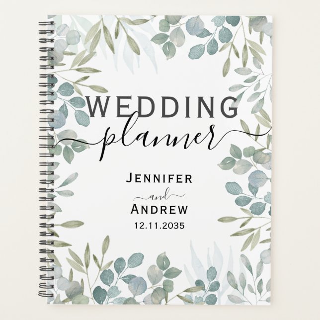 Rustique Eucalyptus Wedding planner d'âge de verdu (Devant)