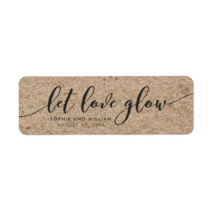 Rustique Faux Kraft Laisser L'Amour Mariage Lumine