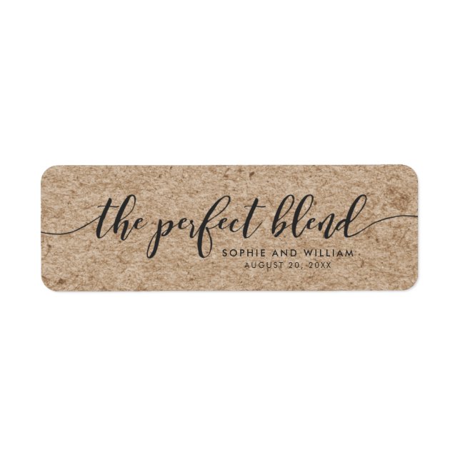 Rustique Faux Kraft Script Le Mariage Mixte Parfai (Devant)