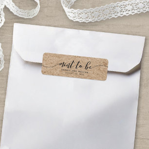 Rustique Faux Kraft Script Mint pour être Étiquett