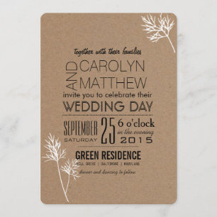 Rustique Feuilles blancs Belle invitation de mar