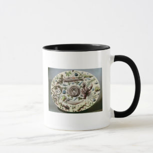 Rustique Figuline' dish with a white background Mug