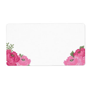 Rustique floral blanc Grands Étiquettes de adresse