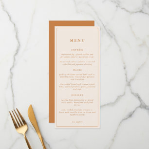 Rustique Floral Élégant minimaliste Mariage   Menu