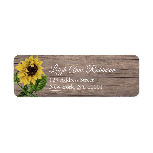 Rustique Floral Sunflower Driftwood Retourner l'ad (Devant)