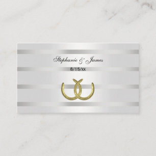 Rustique Golden Horseshoes Argent Wht Place Cartes