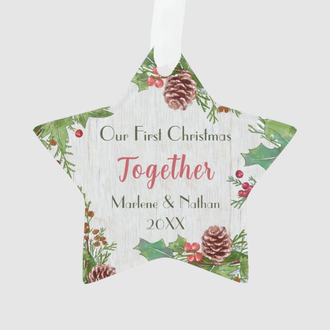 Rustique Holly Pine Ensemble photo personnalisée r (dos)