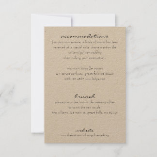 Rustique Informations supplémentaires Invitation I