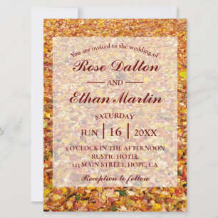 Rustique Jaune Invitations de mariage d'automne