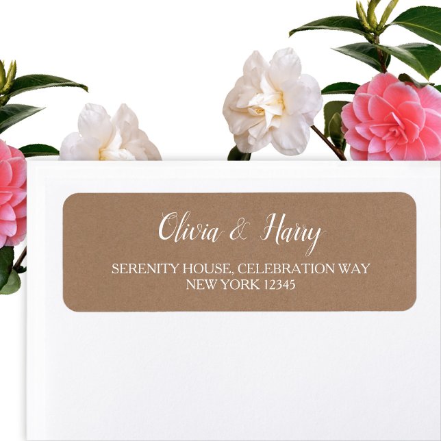 Rustique Kraft | Étiquettes d'adresse de retour du (Créateur téléchargé)