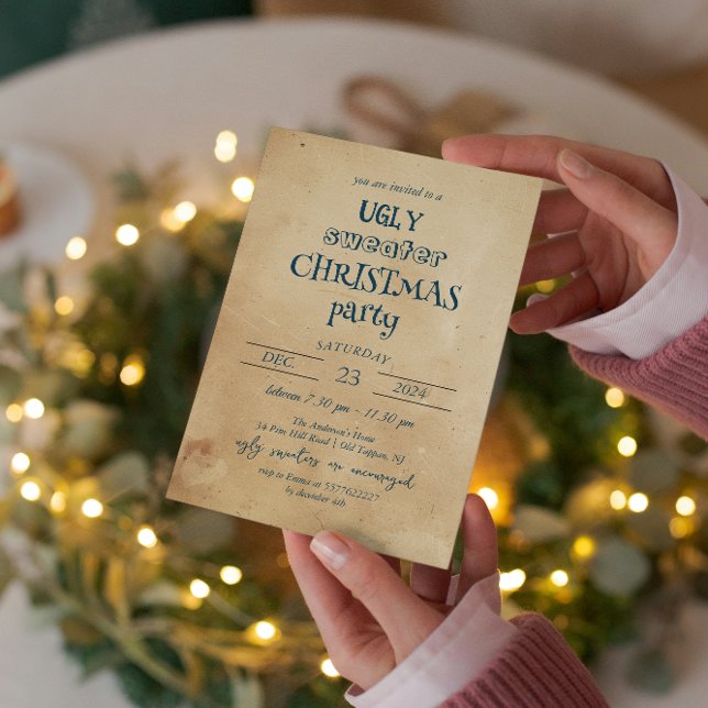 Rustique laide sucré Noël Invitation (Créateur téléchargé)