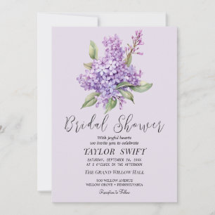 Rustique Lilac   Invitation Lavender Bridal Shower