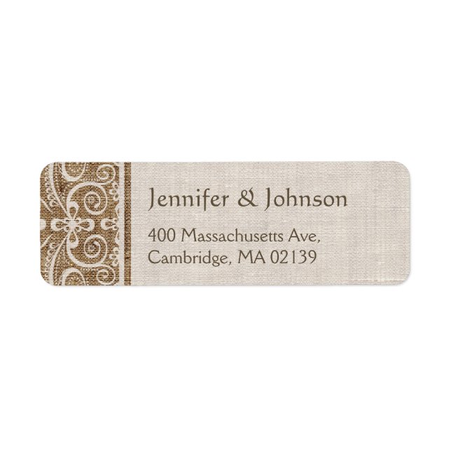 Rustique Mariage de dentelle Burlap (Devant)