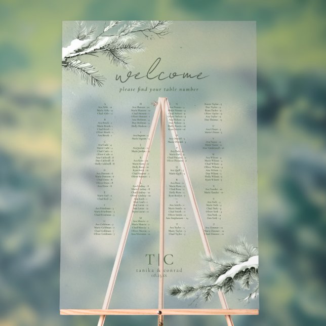 Rustique Mariage d'hiver Forêt de siège vert ID104 (Neutre)