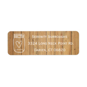 Rustique Mason Jar Brown Mariage campagnard en boi