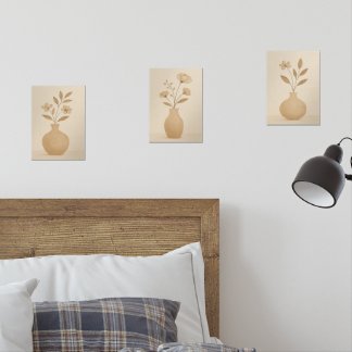 Rustique minimaliste floral Vase botanique neutre