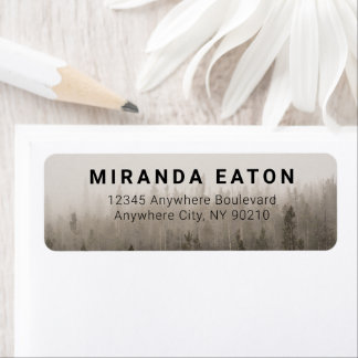 Rustique Moderne Forêt Misty Landscape Adresse de