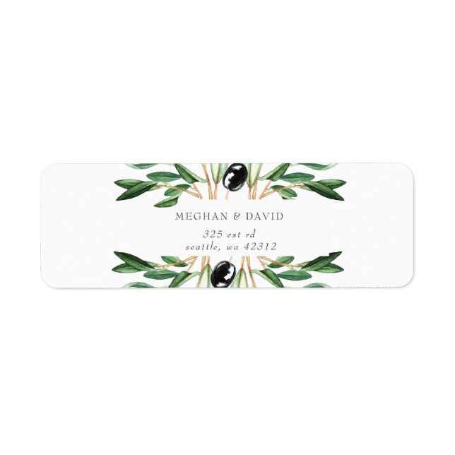 Rustique moderne géométrique Branches d'olive Mari (Devant)