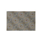 Rustique Motif diamant vieilli bois Brown bleu