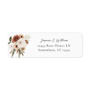 Rustique Neutre Boho Floral S2 Adresse de retour L