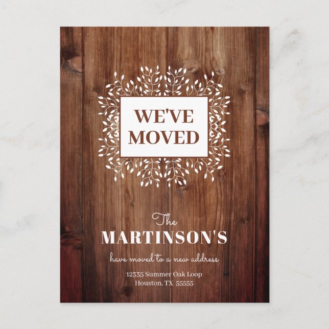 Rustique Nous avons déplacé la carte postale Chang (Devant)