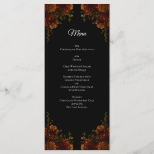Rustique Orange Noir Élégant Mariage Invitation