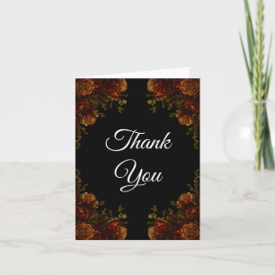 Rustique Orange Noir Élégant Mariage Invitation