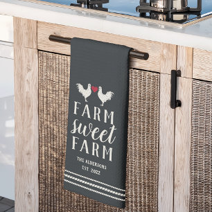 Rustique personnalisé ferme sucré serviette de cui