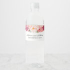 Rustique rose Mariage bouteille d'eau Étiquettes