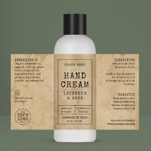 Rustique Vintage 4 OZ 120ml Étiquette bouteille co