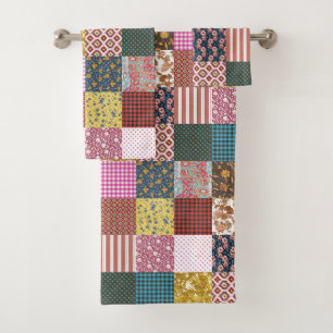 Rustique Vintage Patchwork Quilt Motif