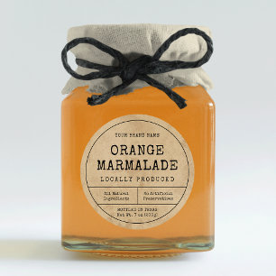 Rustique Vintage petit Étiquette de confiture de c